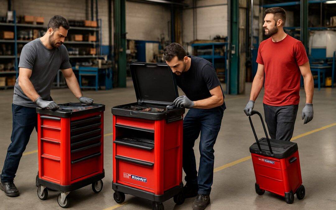 3 configurations possibles avec la roue servante Facom pour vos interventions