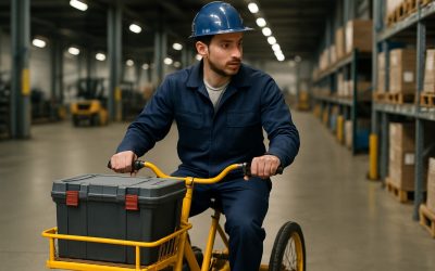 Quel est le bon réflexe quand on doit utiliser un tricycle industriel ?
